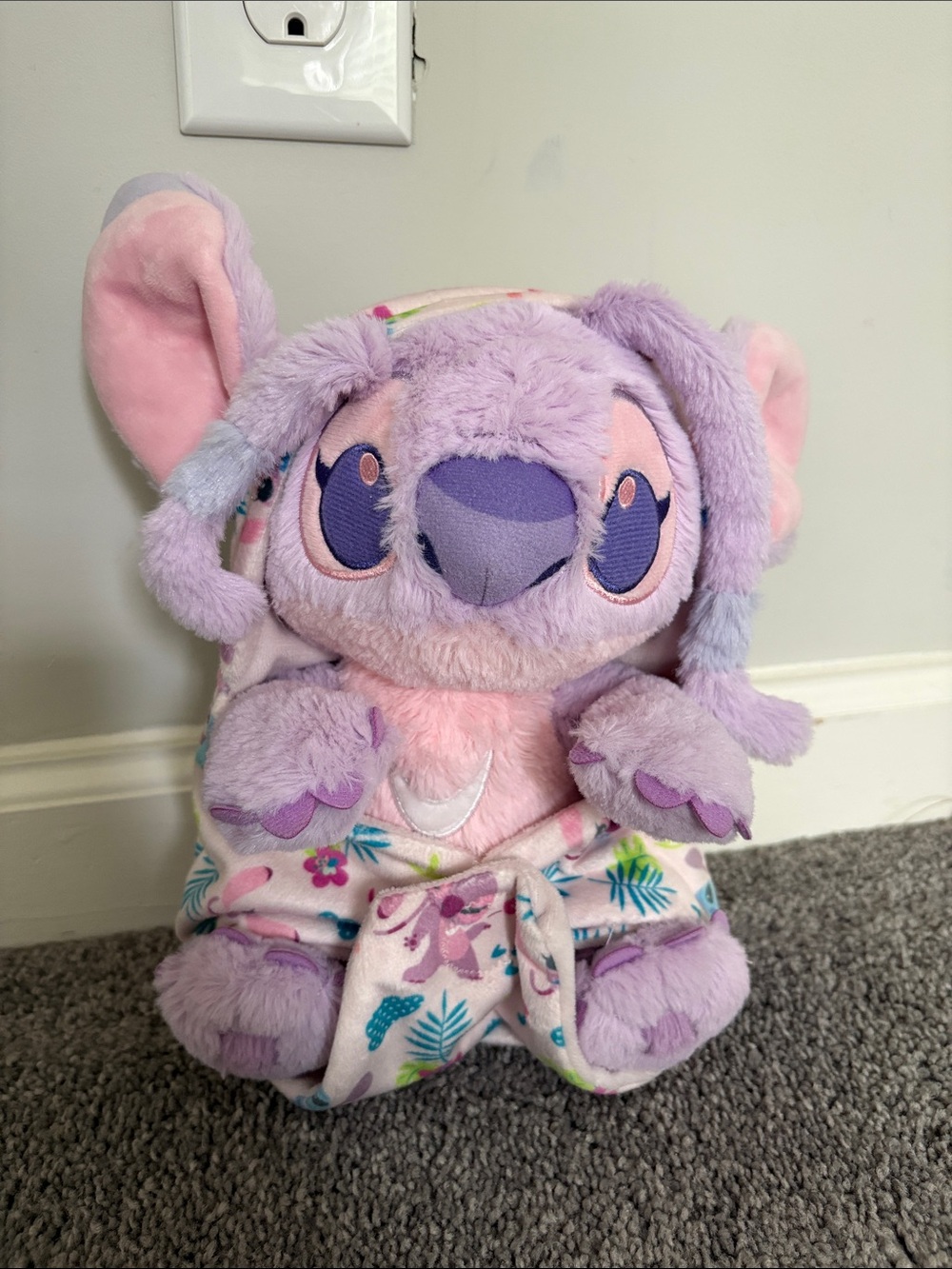 Disney Lilo & Stitch Angel Plush with Blanket Pouch